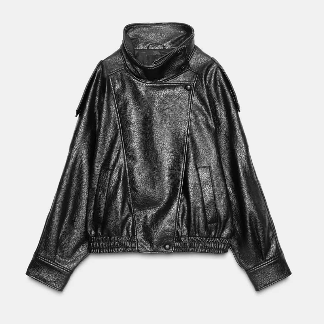 [ZARA] 자라 페이크 레더 점퍼 #BLACK 상품이미지1