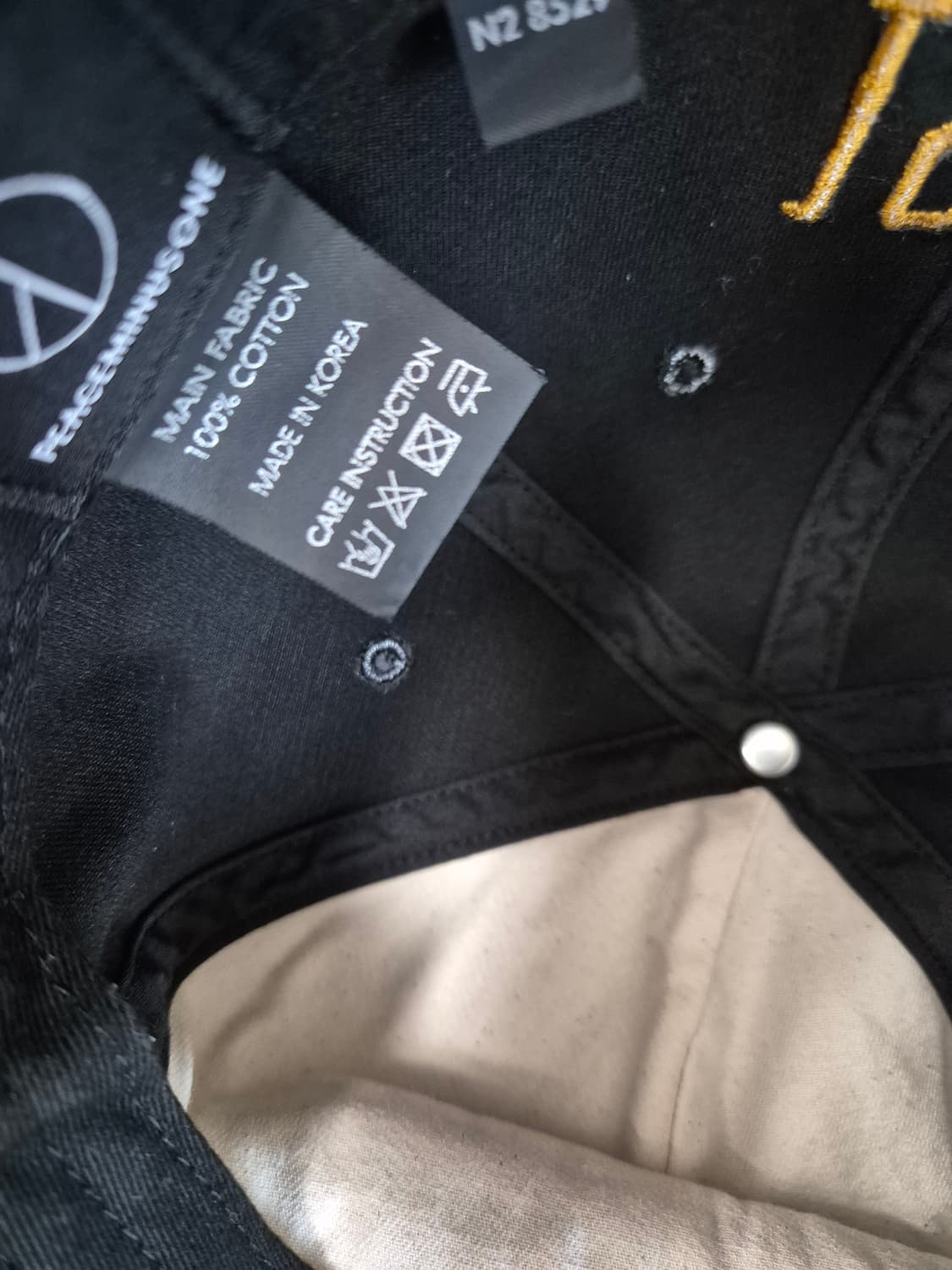 피스마이너스원 5 패널 볼캡 #3 블랙 상품이미지5