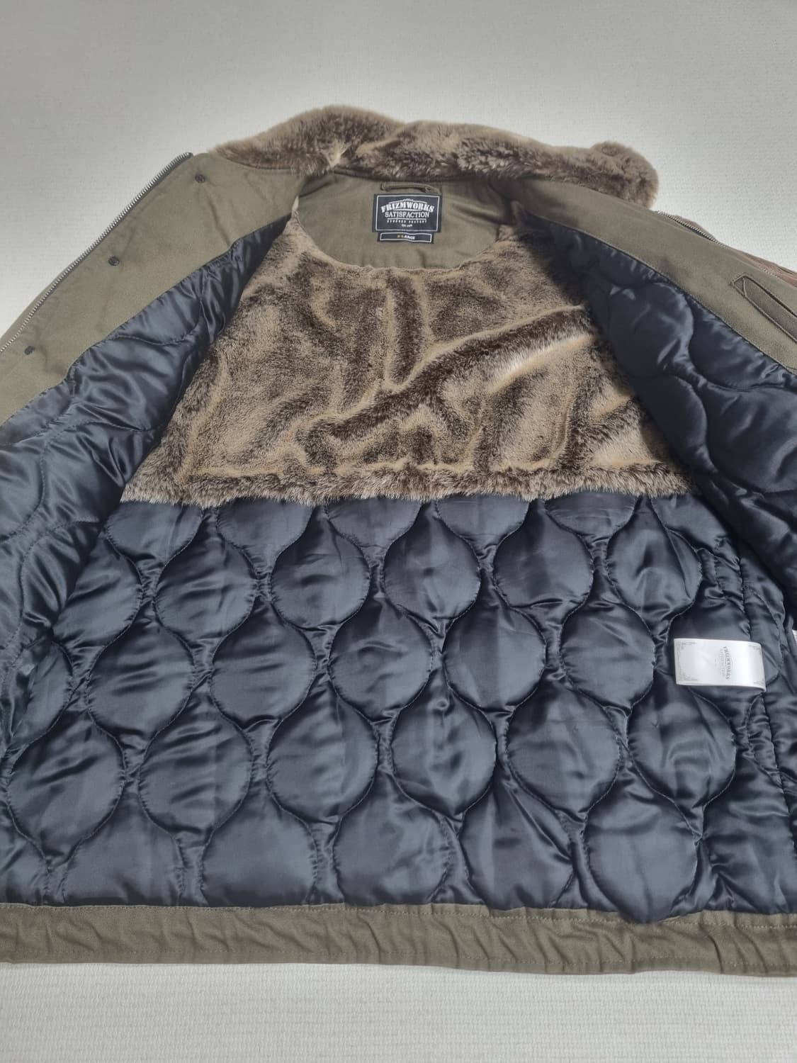 프리즘웍스 덱자켓 카키색 XL사이즈 상품이미지3