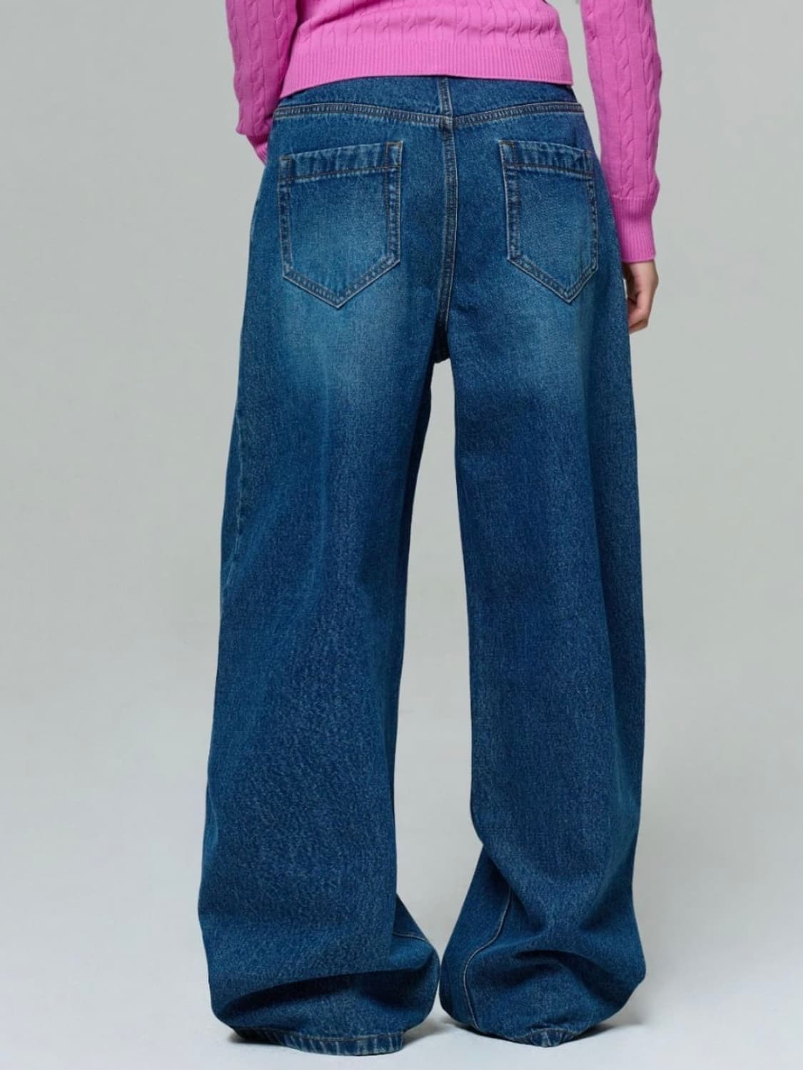 ERA wide fit denim pants_dusty blue 상품이미지2