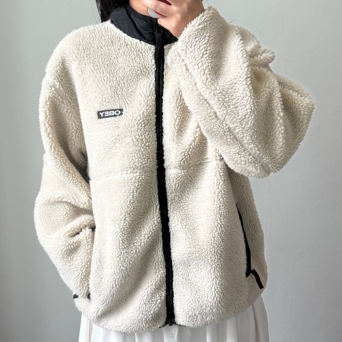 [L] 오베이 아이보리 플리스 자켓 상품이미지1