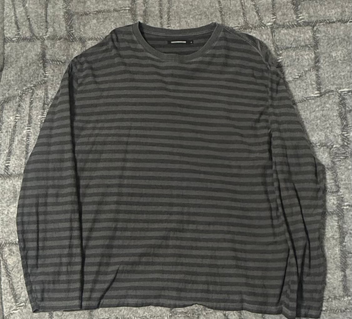 [4(L)] 해칭룸 티셔츠 vtg stripe tee dyed grey 상품이미지2