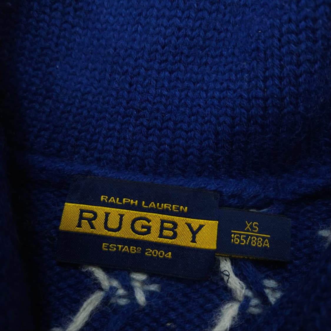 폴로 랄프 로렌 럭비 인디언 헤드 숄카라 니트 XS 상품이미지5