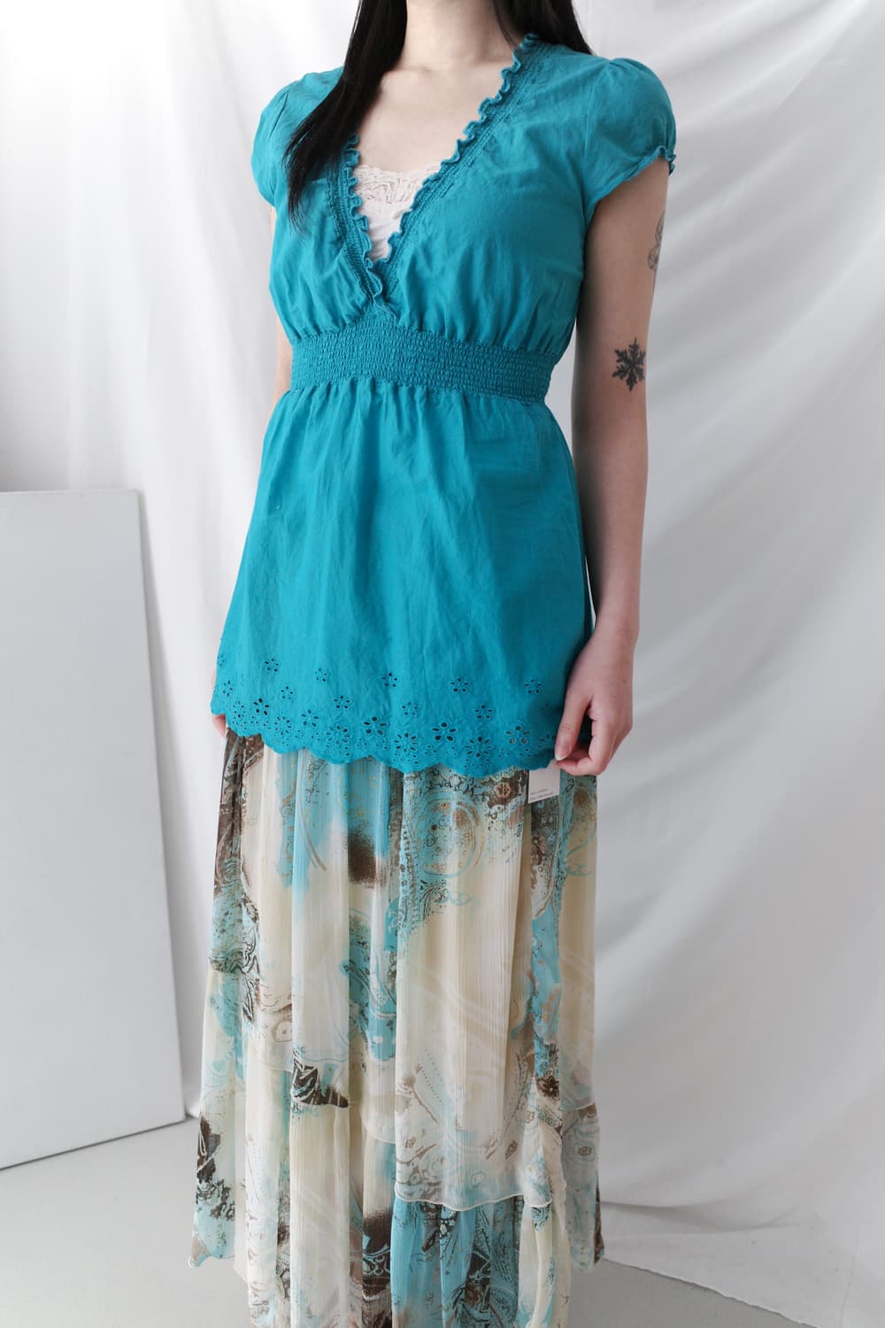 shirring half blouse 상품이미지7