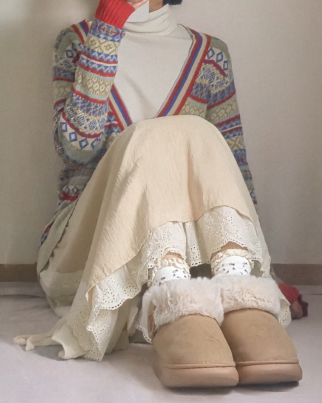 레이카신 코지 윈터 노르딕 가디건 상품이미지1