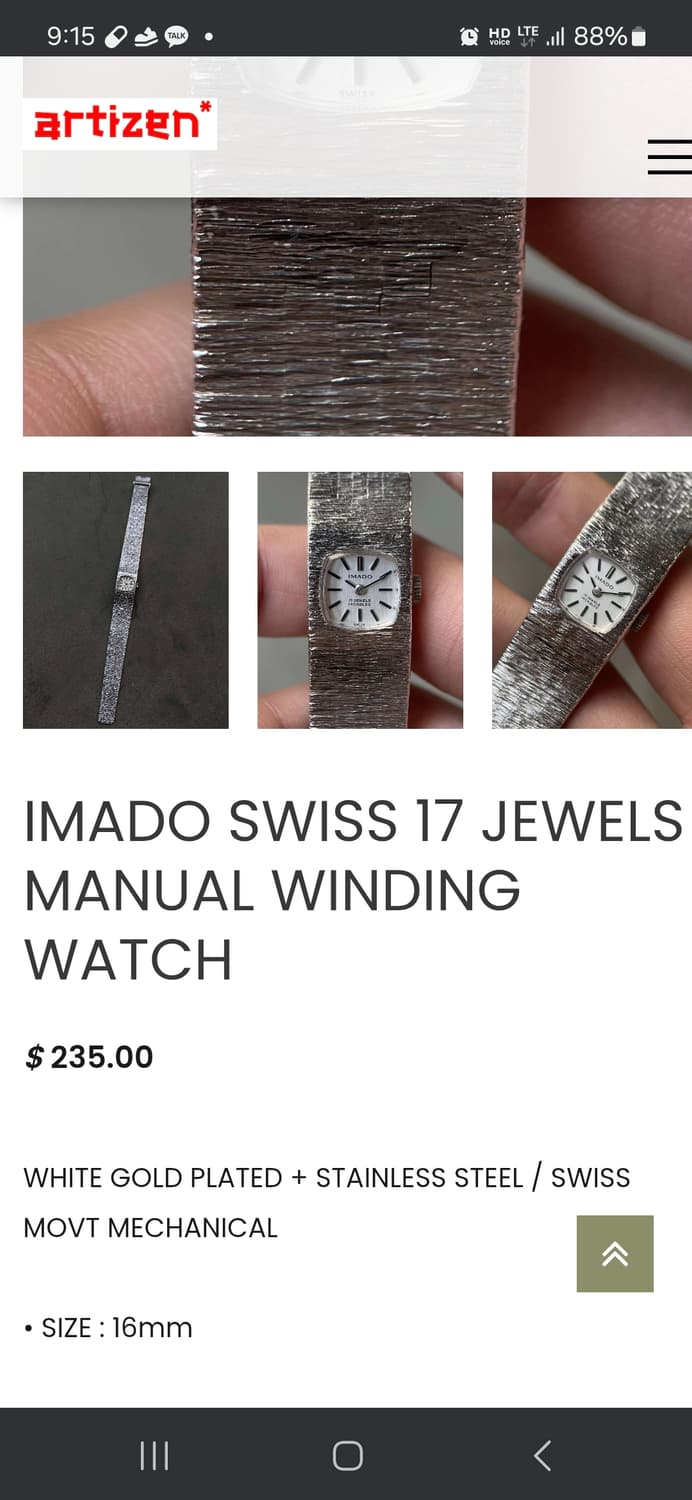 IMADO 스위스17석 수동식 빈티지 시계 상품이미지1