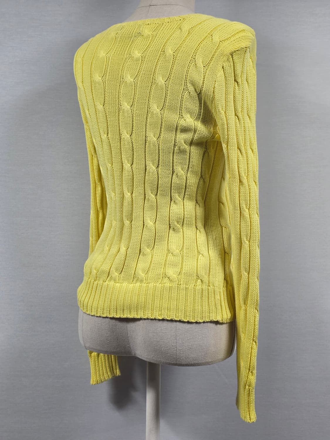 폴로 랄프로렌 옐로우 케이블 니트 S 상품이미지4