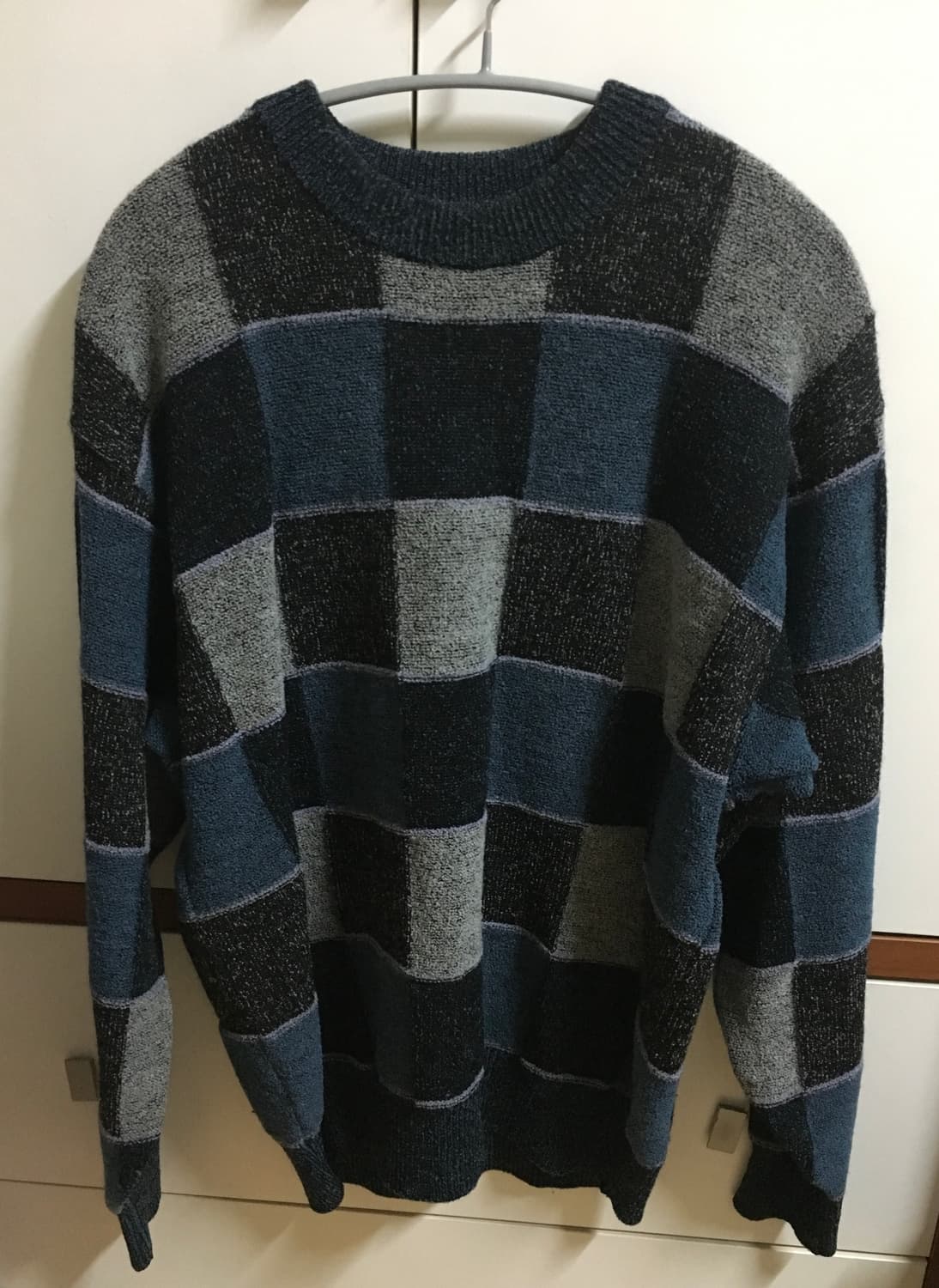 체크패턴 니트 상품이미지1