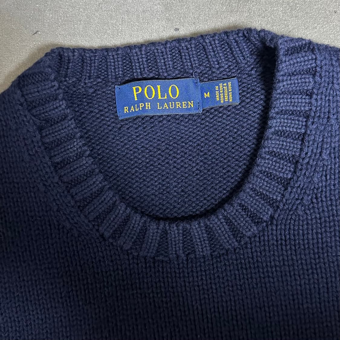 [M]폴로 랄프로렌 라운드넥 코튼 니트 네이비 상품이미지7