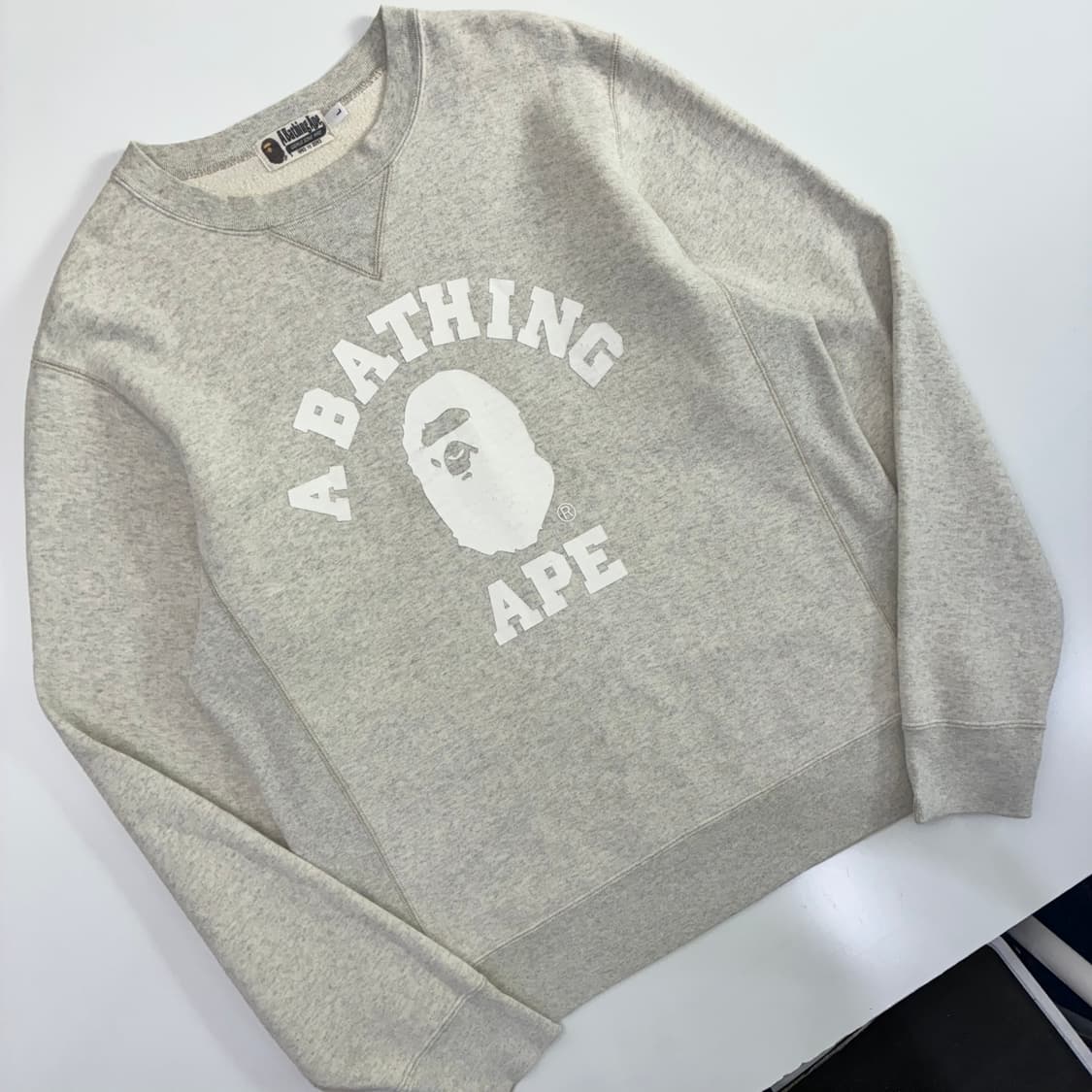 Bape 베이프 사루컬리지 헤비스웻 크루멕 맨투맨 상품이미지2