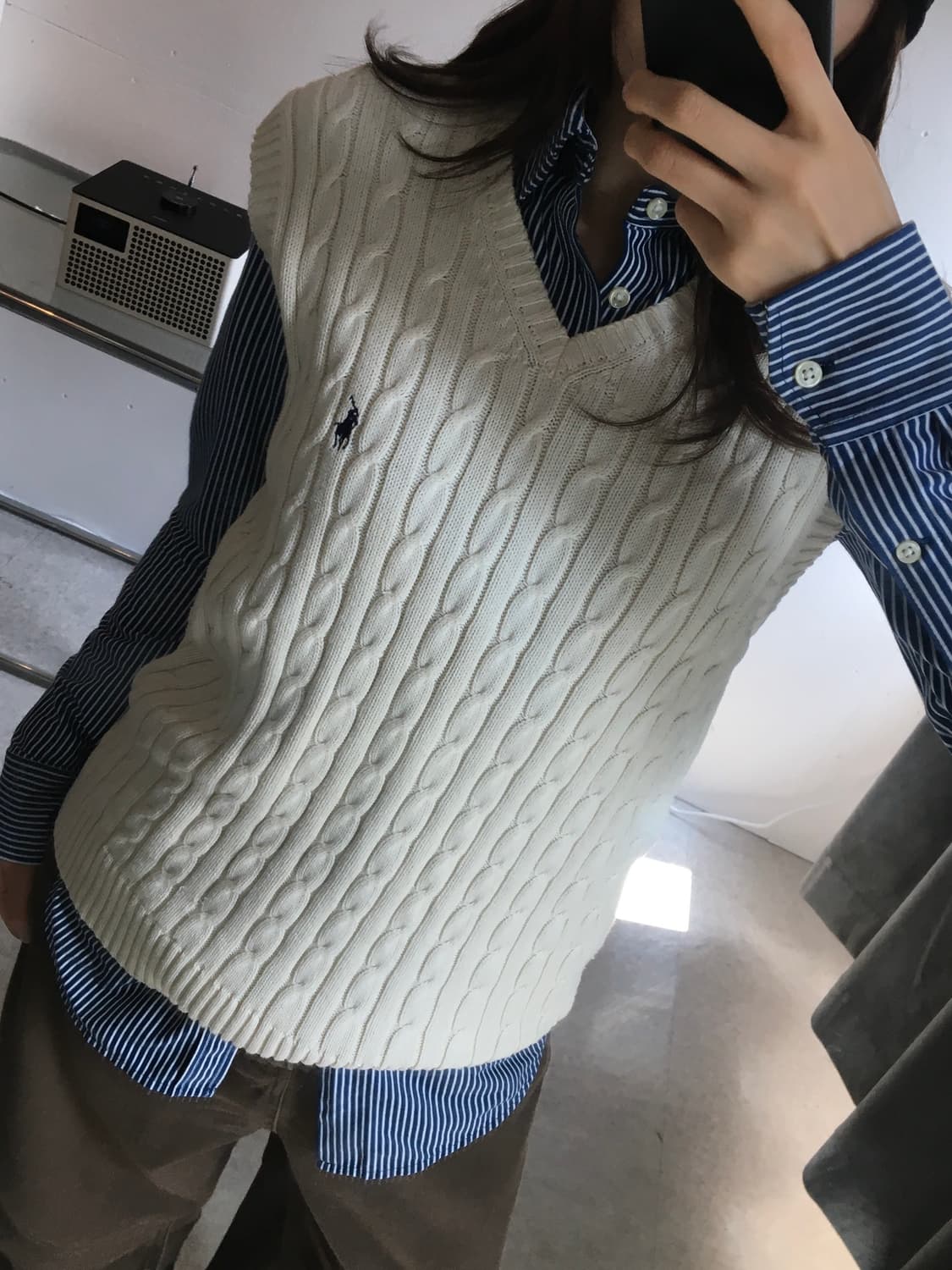 폴로 랄프로렌 케이블 니트베스트 상품이미지1