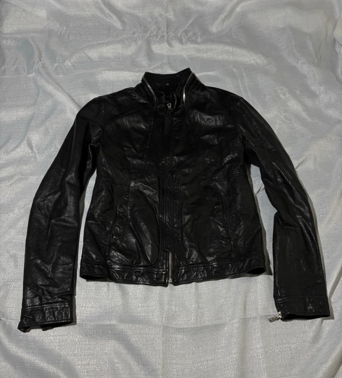"Unknown" Zipper Detail LambSkin Leather 상품이미지1