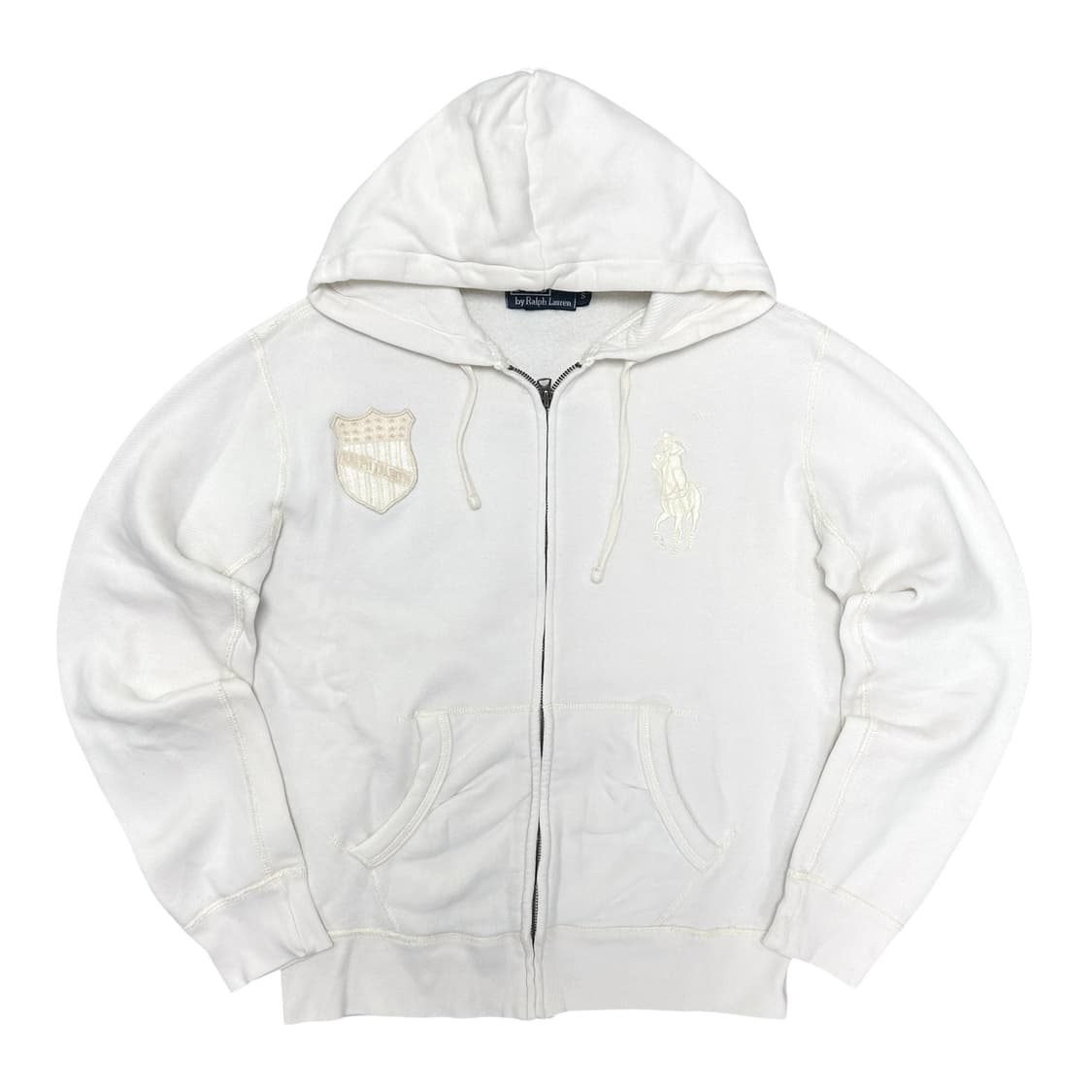 폴로 화이트 아이보리 빅포니 후드집업(S) 상품이미지1
