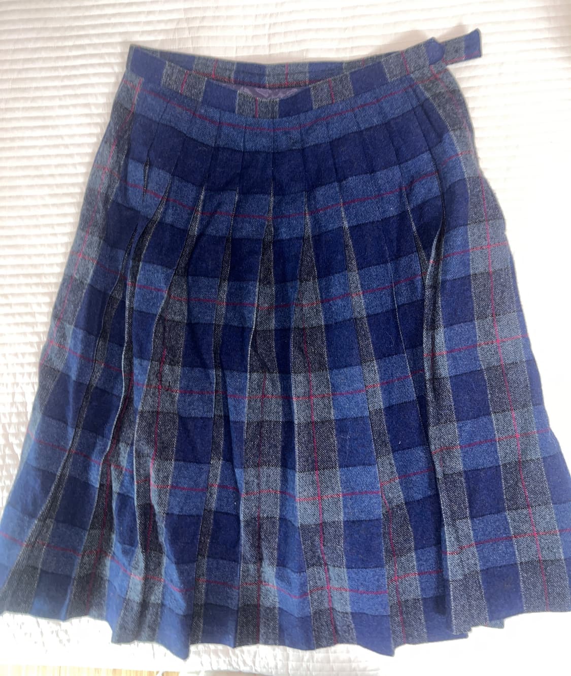 wool check skirt 울 모직 체크 스커트 일봉 상품이미지1