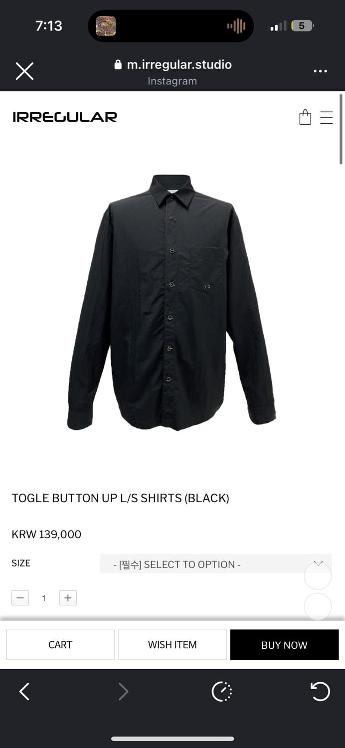 irregular studio 셔츠 상품이미지1