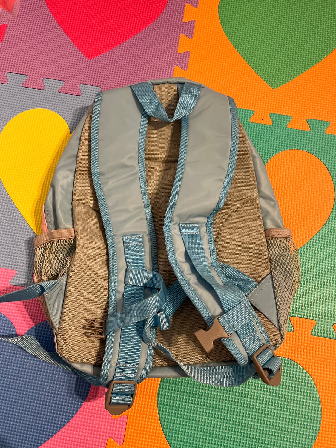 핑크 도트 포인트 블루 백팩 🌀오른쪽 상품이미지10