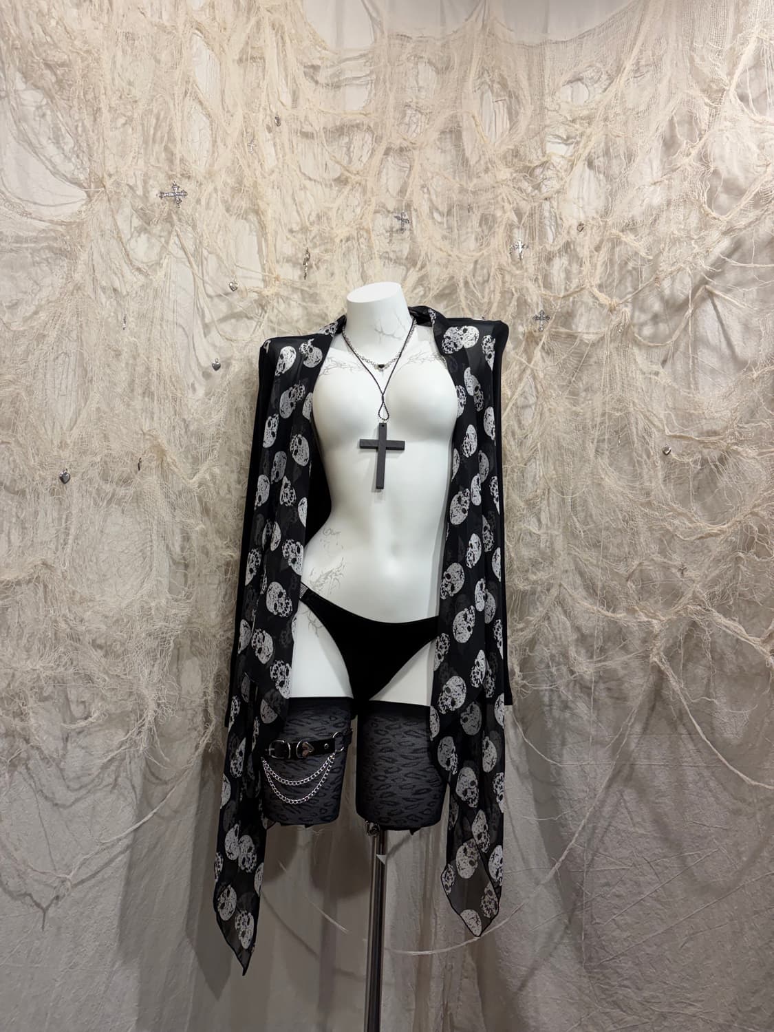 Gothic See-through Layered cardigan 상품이미지2