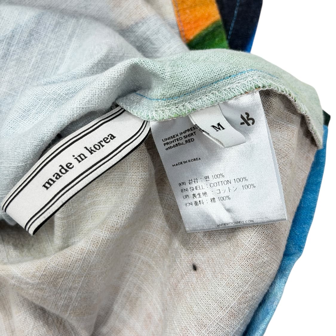 앤더슨벨 임프레셔니스트 프린트 셔츠 남방 M 상품이미지7