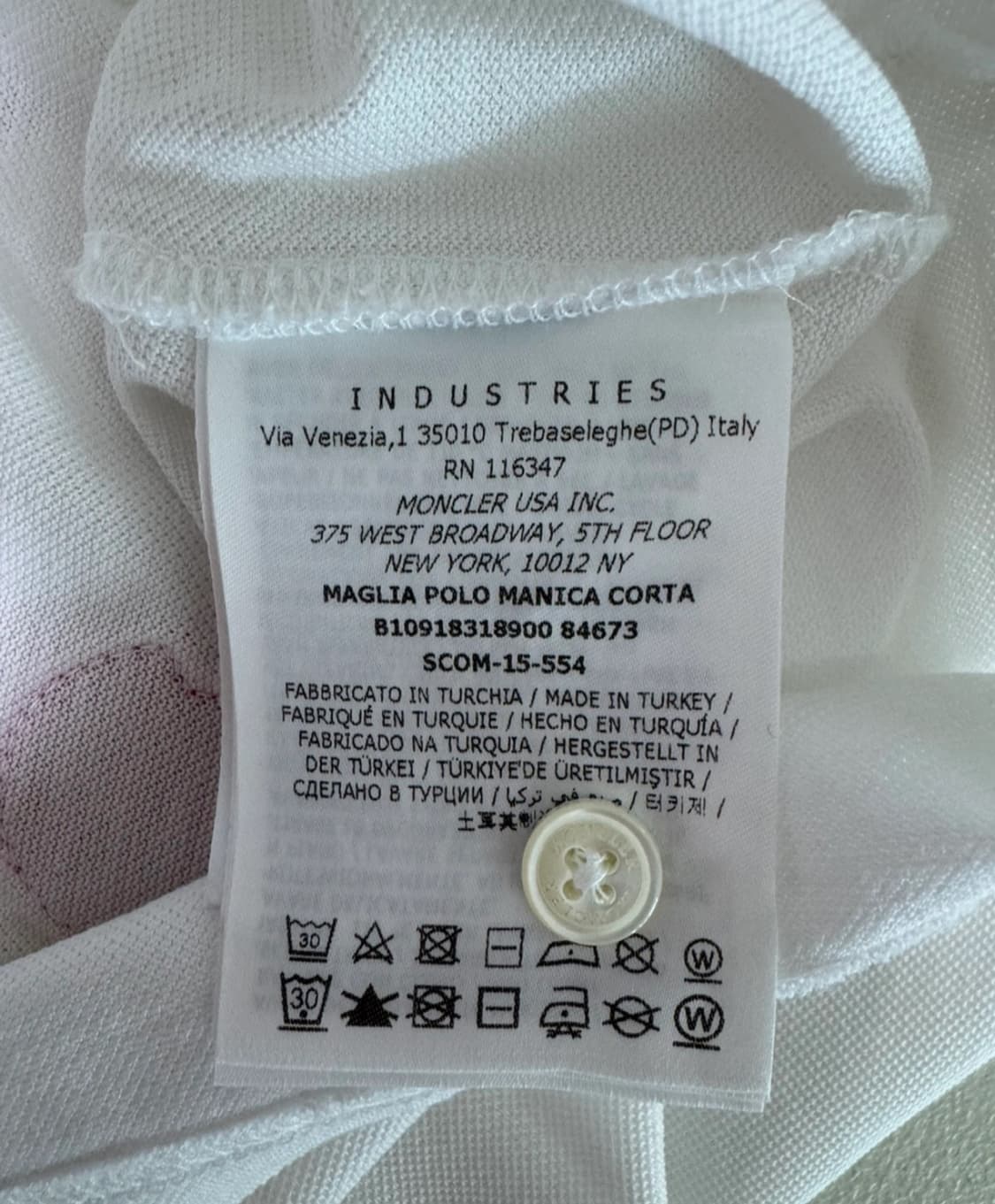 몽클레어 화이트 폴로 티셔츠 XL 상품이미지2