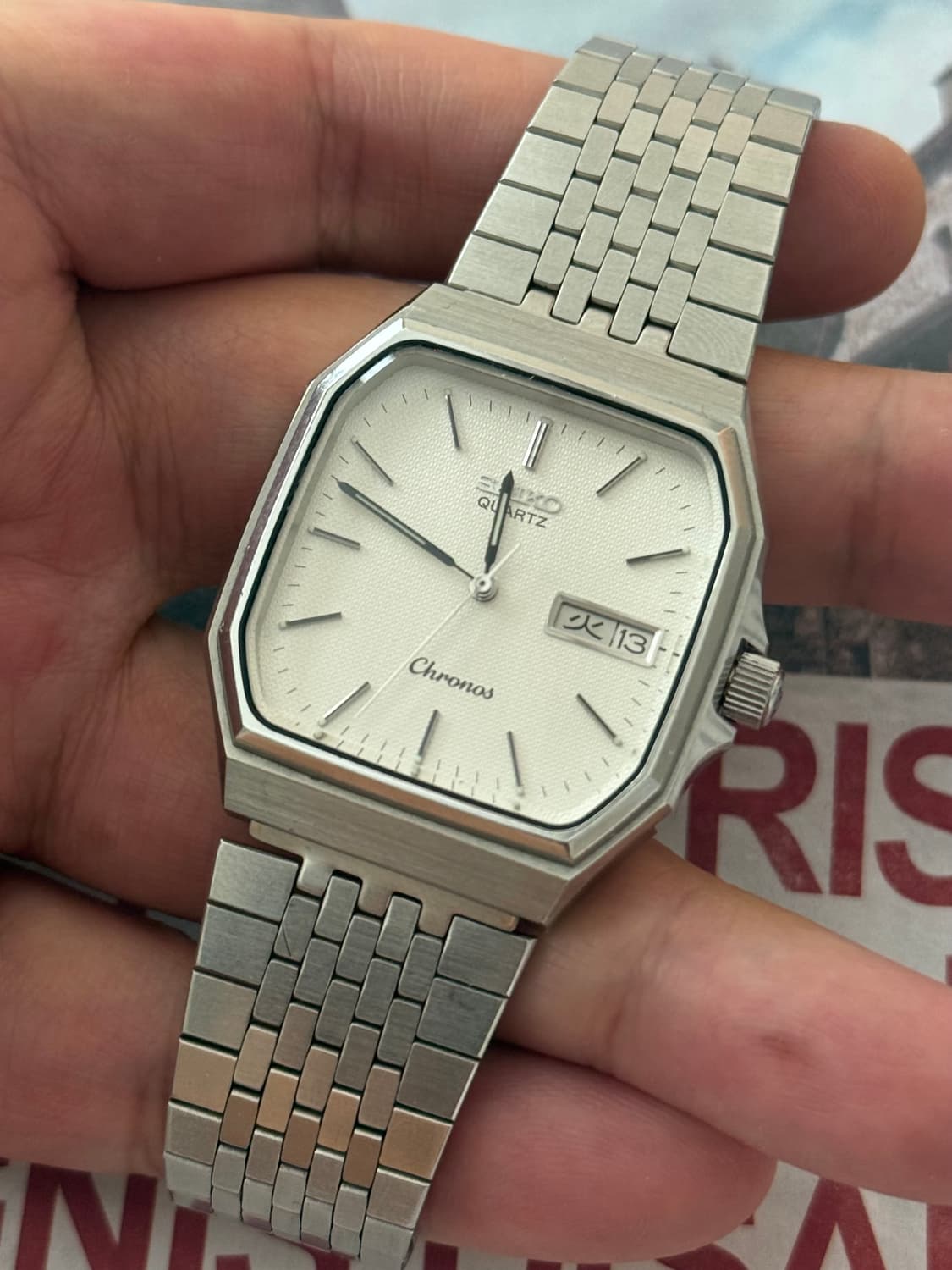 Seiko 세이코 Chronos Square Quartz Day-Date 상품이미지3