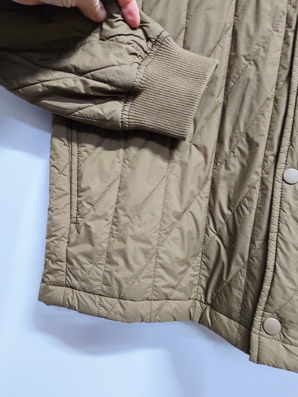 유니클로 다이아 퀼팅 자켓 브라운L 상품이미지3