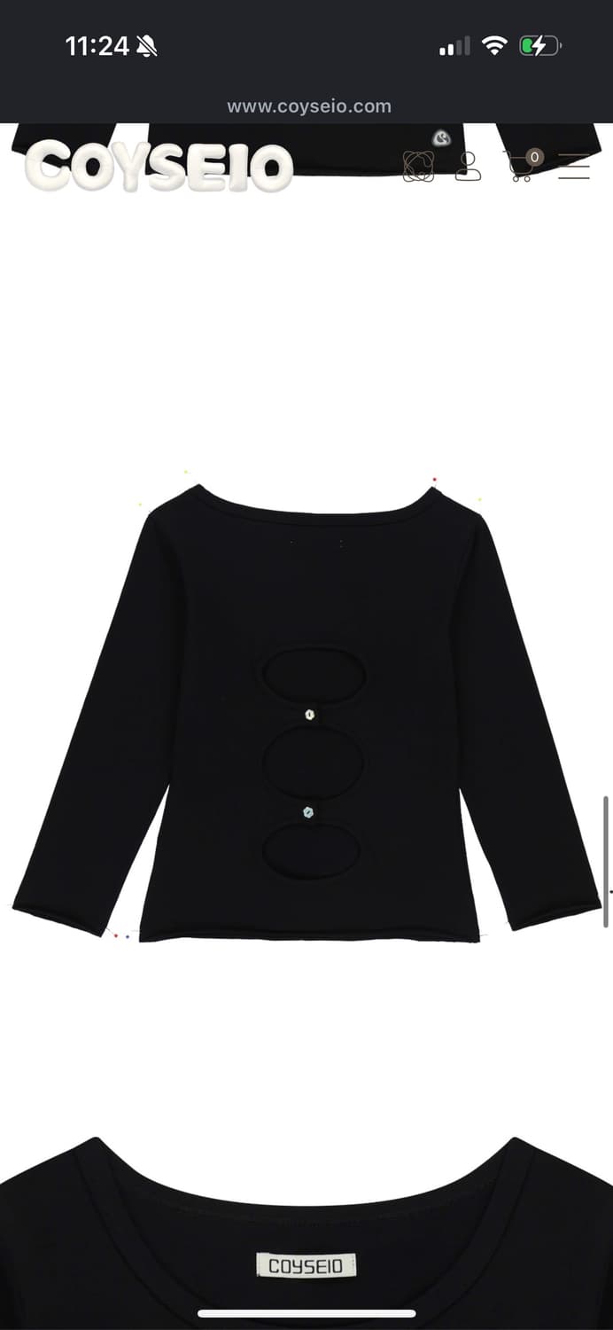 코이세이오 백 서클 카프리 슬리브 블랙 상품이미지8