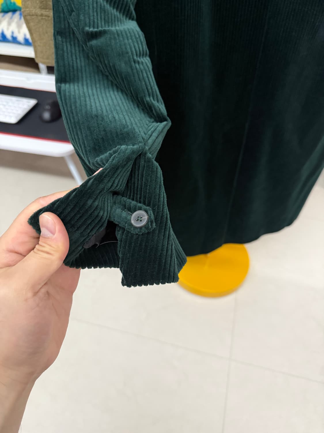 하이더 아커만 그린 코듀로이 더블 코트 XL 상품이미지5