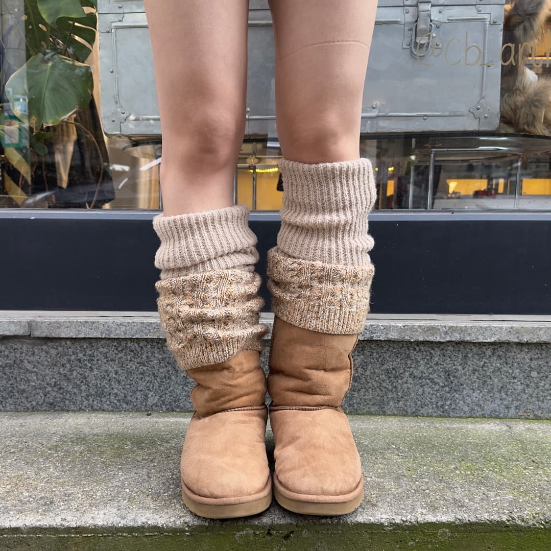 00s Y2K 희귀 니트 레그워머 어그 부츠 ⠀⠀ 상품이미지7