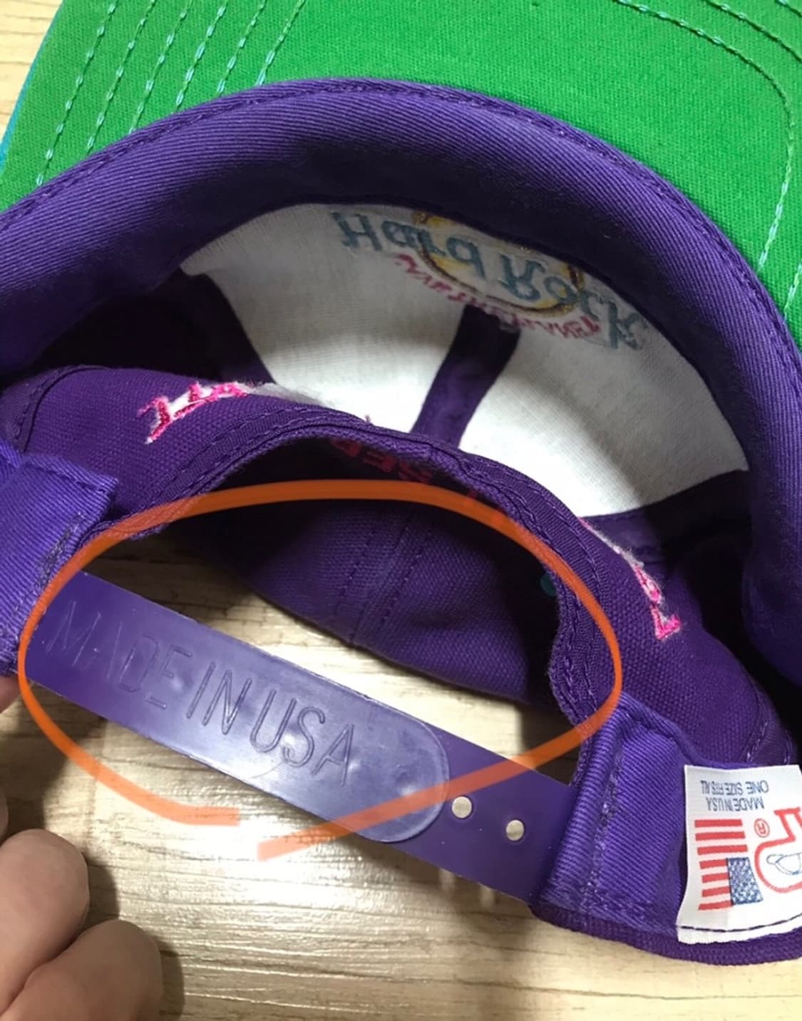 90s Made USA 하드락카페 빈티지 볼캡 모자 상품이미지3