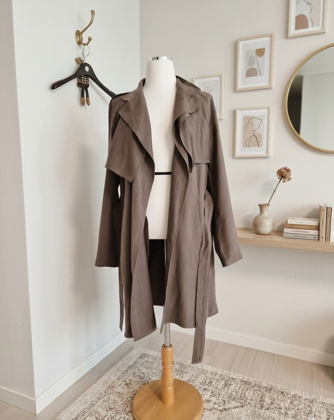 [ZOOC] 고급스러운 톤다운 브라운 트렌치코트 (사이즈 55) 상품이미지1