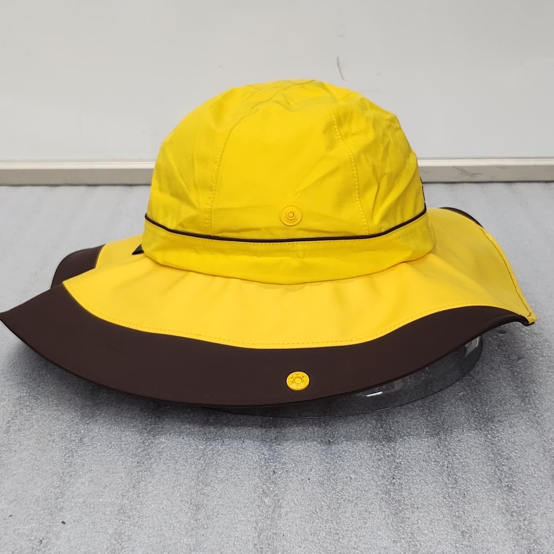 거의 미사용 밀레 고어텍스 등산모자 옐로우/브라운 M사이즈(59cm) 상품이미지5