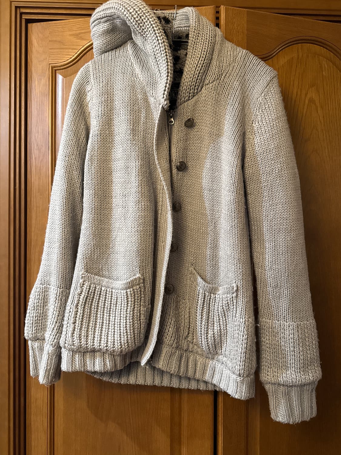 니팅 후드집업 상품이미지3