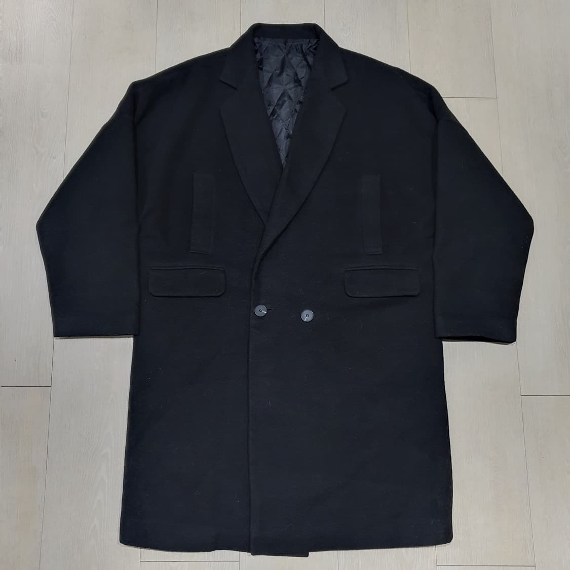 I am 오버핏 울 더블 코트 롱코트 겨울용 상품이미지1