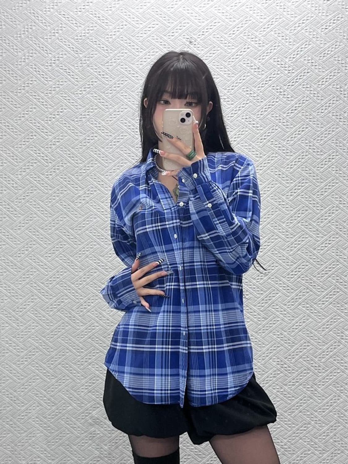 폴로 랄프로렌 빈티지 올드스쿨 레트로 체크 셔츠 M C10589 상품이미지2