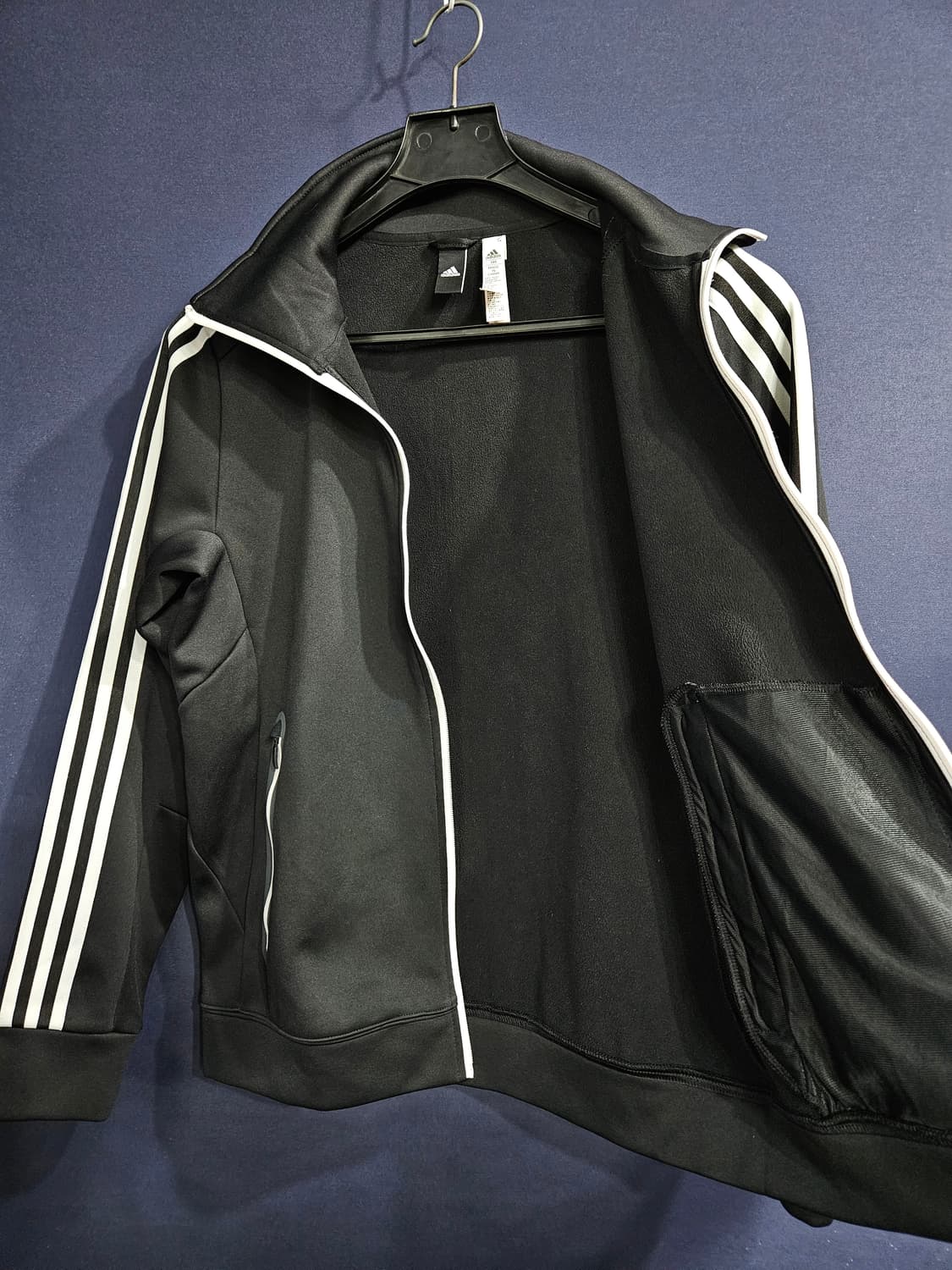 아디다스 삼선 블랙컬러 남성 슬림핏 105 기모 져지 상품이미지8