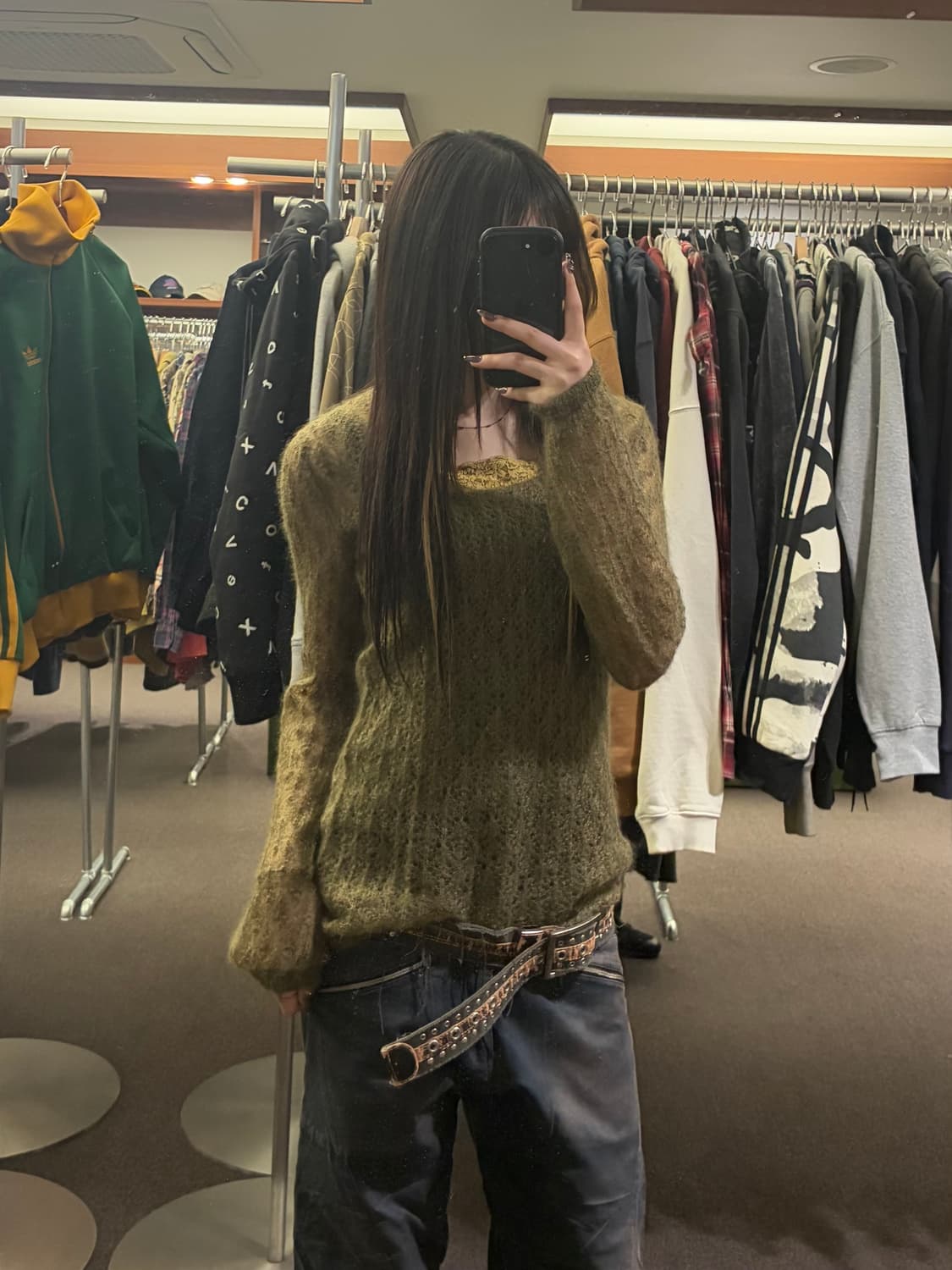 38)Japanese vintage 여성 보헤미안 시스루 니트 상품이미지1