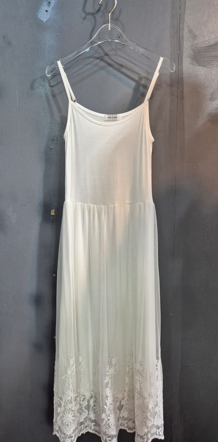 올리브데올리브 화이트 레이스 롱 끈원피스 S 상품이미지1