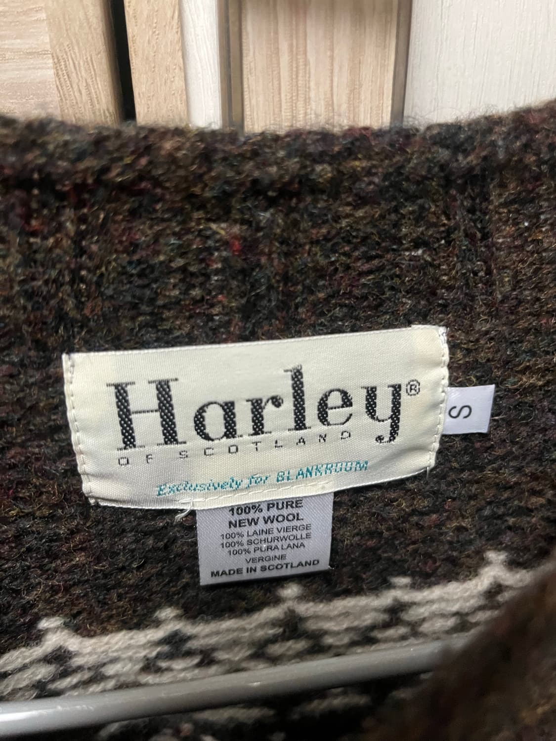 [s] 블랭크룸 할리오브스코틀랜드 요크 페어아일 니트 브라운 상품이미지2