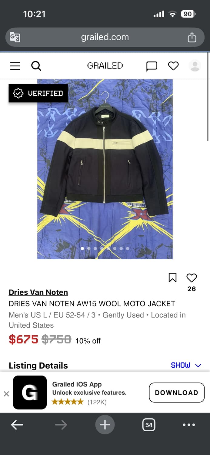 드리스반노튼 울 바이커 자켓 상품이미지3