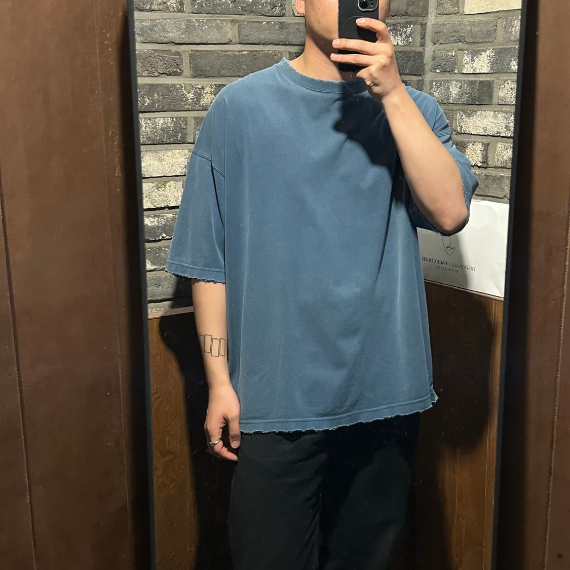 M) 니코앤드 피그먼트 디스트로이드 워싱 오버핏 티셔츠 상품이미지6