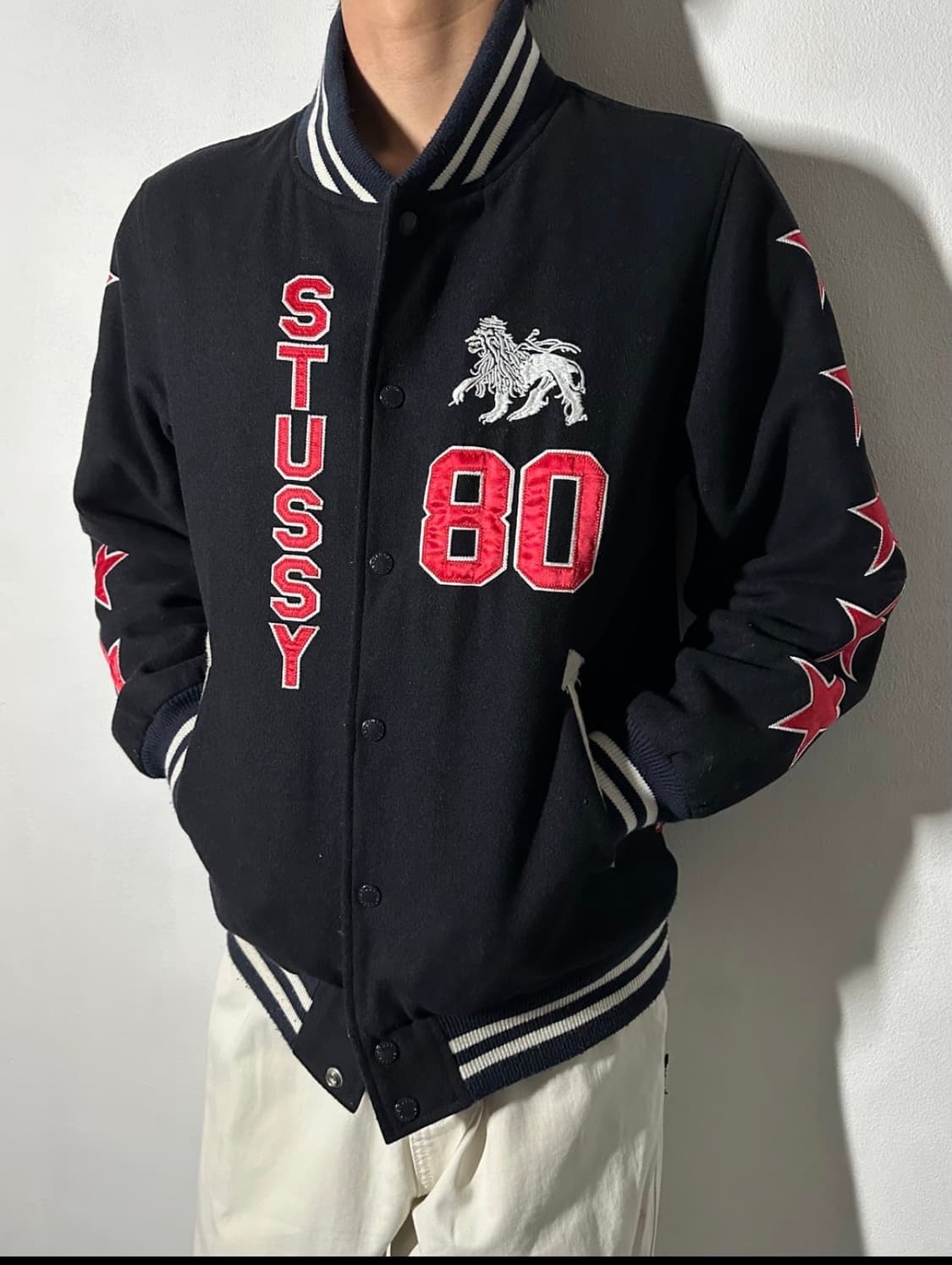 스투시 라이온 바시티 자켓 상품이미지2