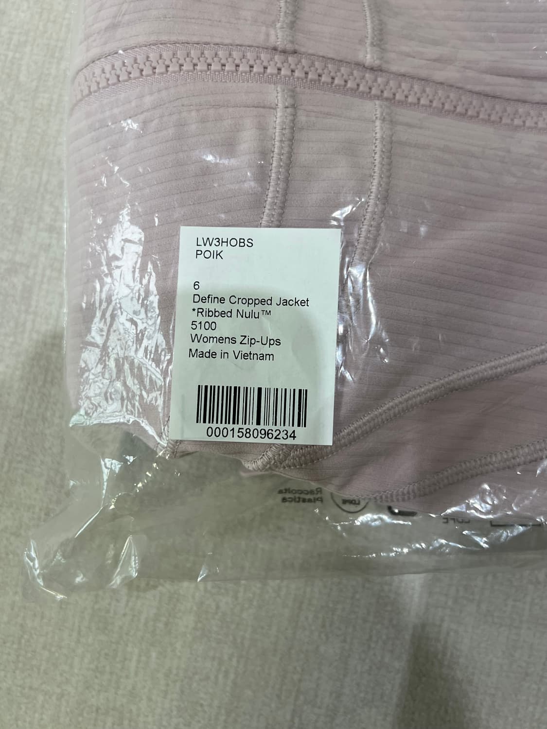 룰루레몬 디파인 크롭 재킷 6 포세린핑크 새상품 상품이미지10