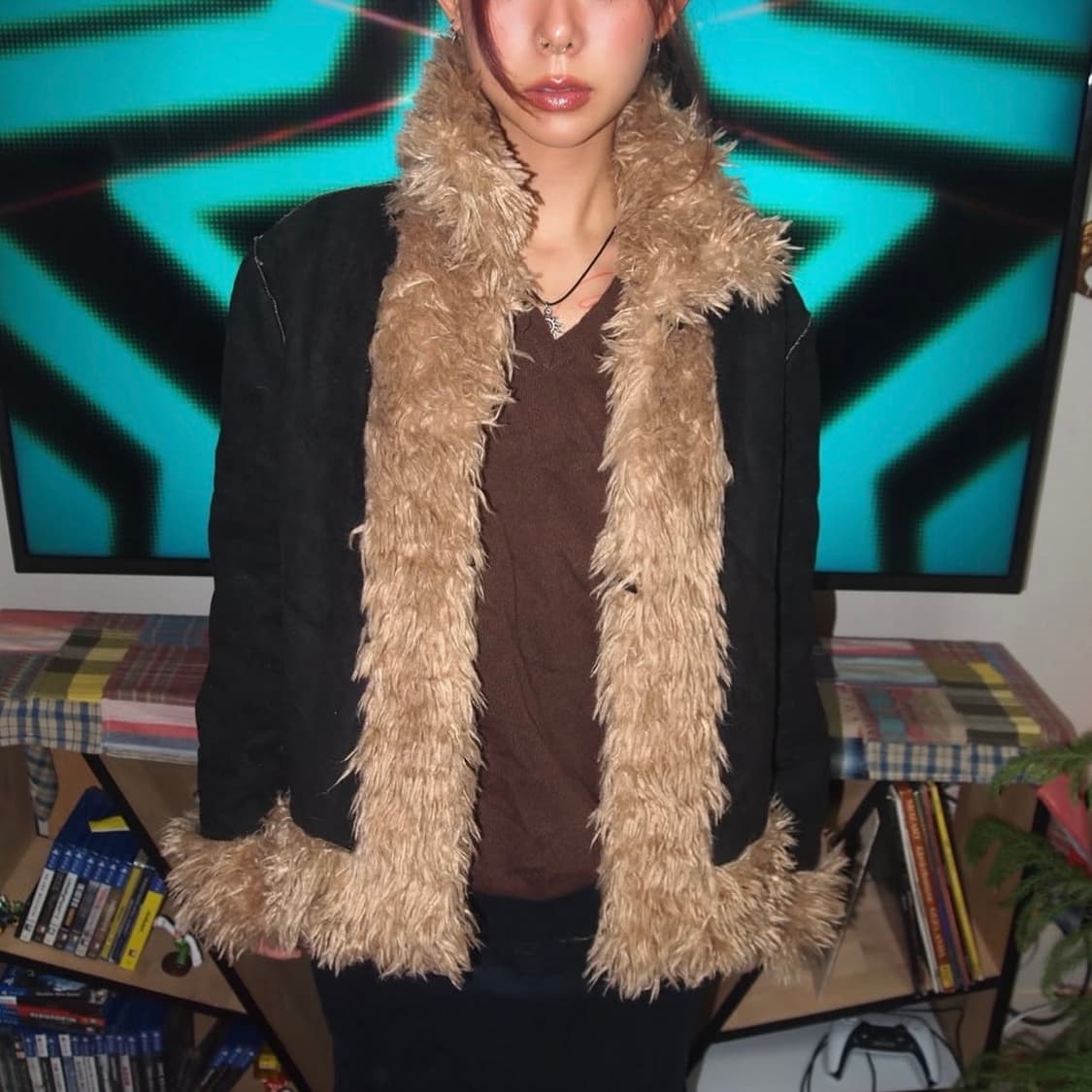 파르티멘토우먼 리버시블 퍼자켓 퍼무스탕 빈티지 상품이미지3