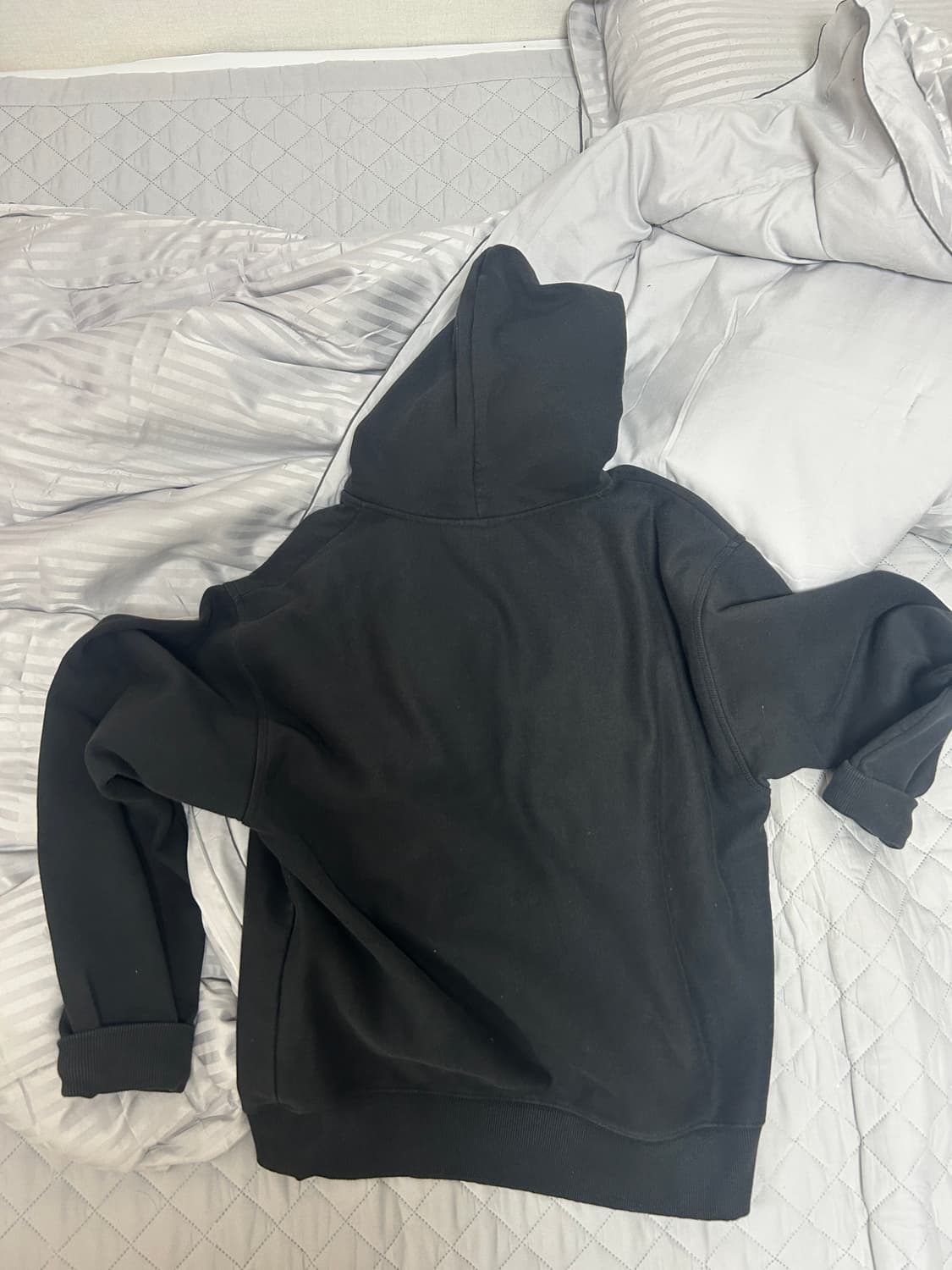 XL)스투시 블록 스포츠 후드 집업 블랙 상품이미지3