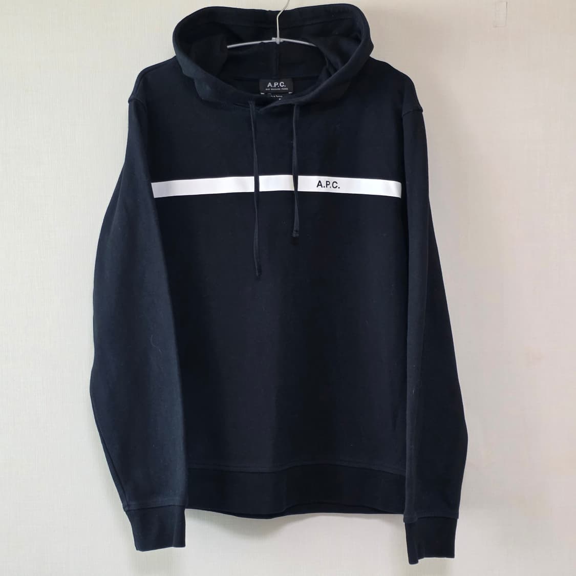 A.P.C. 아페쎄 로고 포인트 블랙 후드티 S 상품이미지1