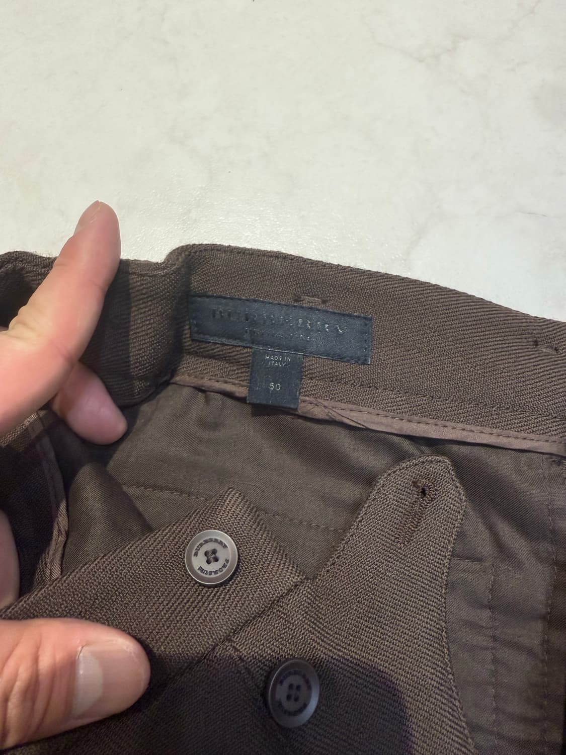 버버리 프로섬 브라운 울 팬츠 상품이미지2