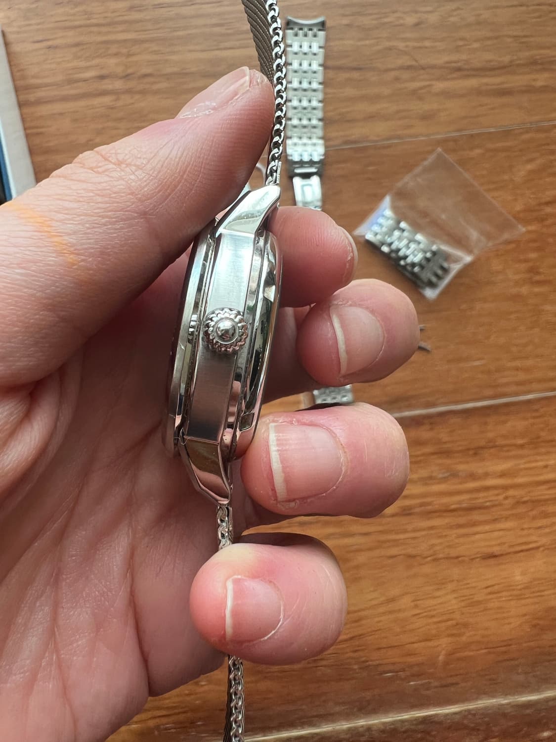 세이코 프레사지 오픈하트 오토매틱 청판 로만인덱스 34mm 남녀공용 상품이미지4