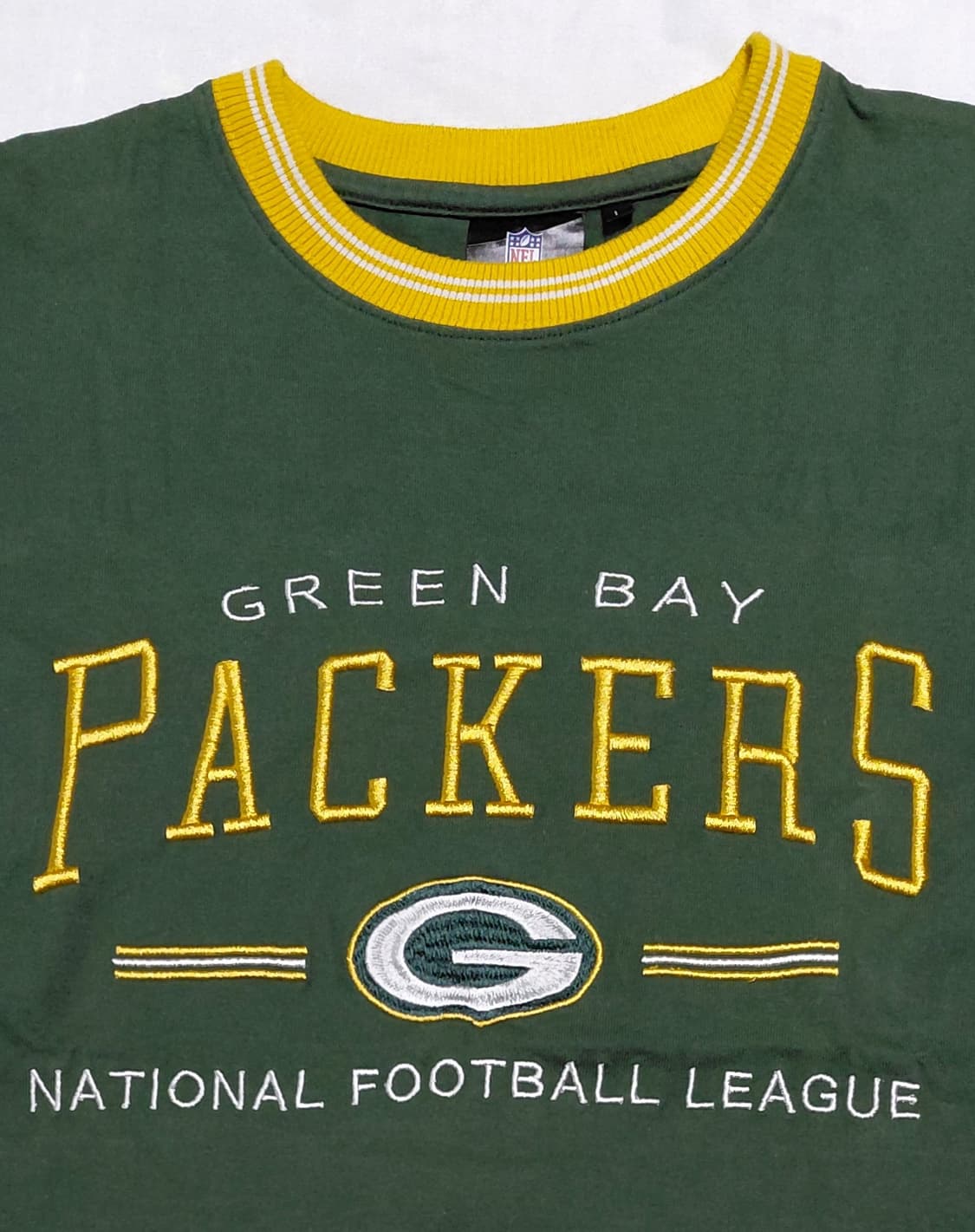 [L] NFL 그린베이 패커스 자수 반팔 티셔츠 (WEGO 정품) 상품이미지1