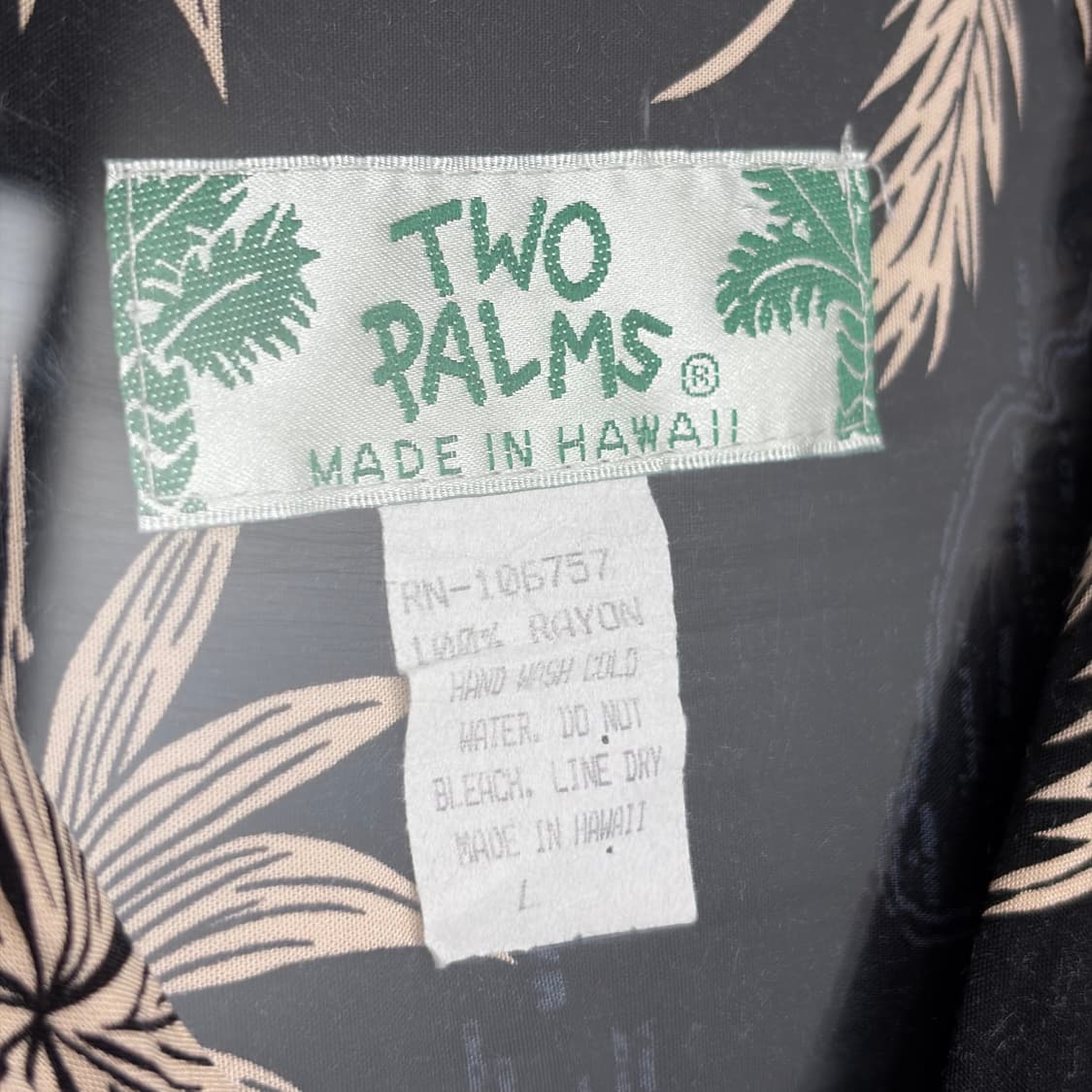 투팜즈 two palms 레이온 반팔 하와이안 셔츠 상품이미지3