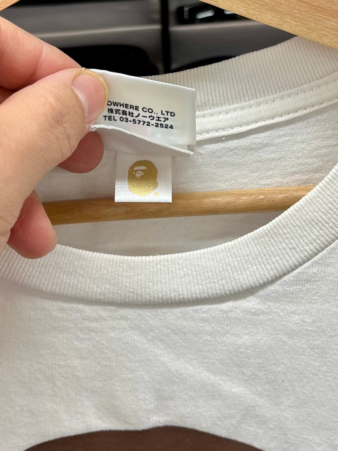 [100] 베이프 프린팅 반팔티 화이트 L  상품이미지4